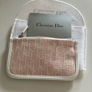 Dior Coin purse Pink and white